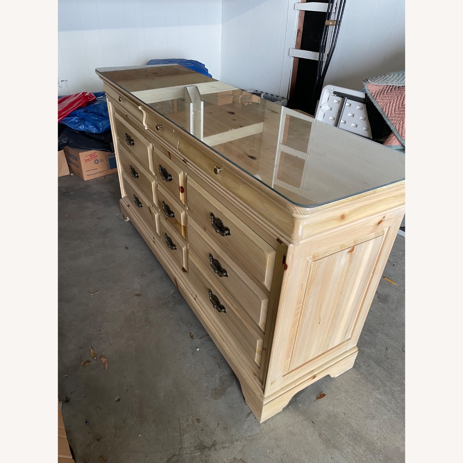 Vintage/Antique Natural Dresser - image-5