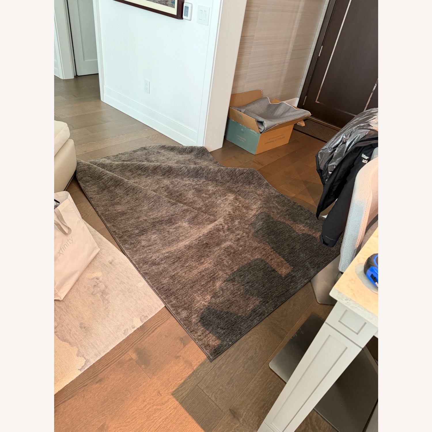 Ruggable Washable Plush Dark Gray Area Rug 5' x 7' - image-1