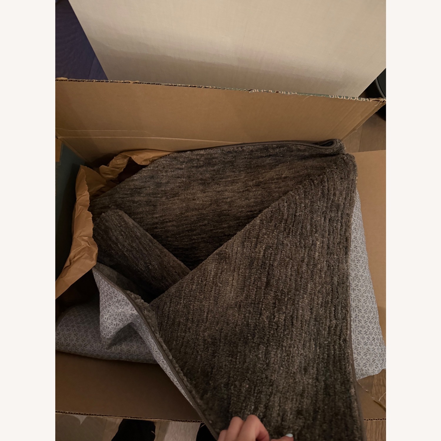 Ruggable Washable Plush Dark Gray Area Rug 5' x 7' - image-2