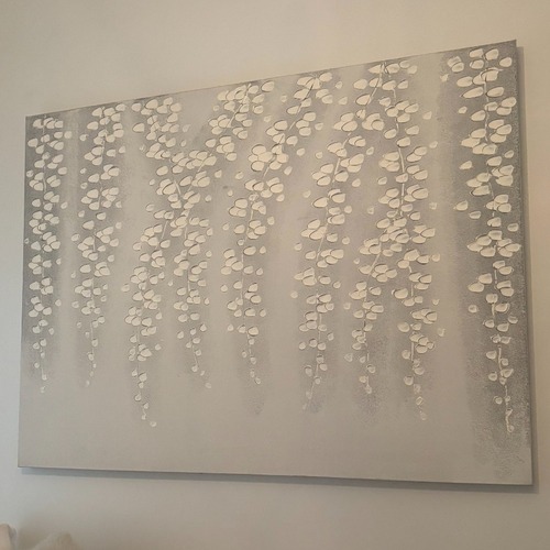 Used Wayfair Leaves Oil Painting Print on Wrapped Canvas for sale on AptDeco