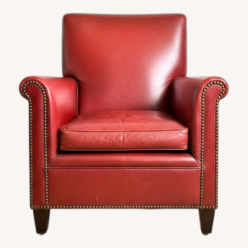 Used Vintage Oxblood Leather Rocking Chair  for sale on AptDeco