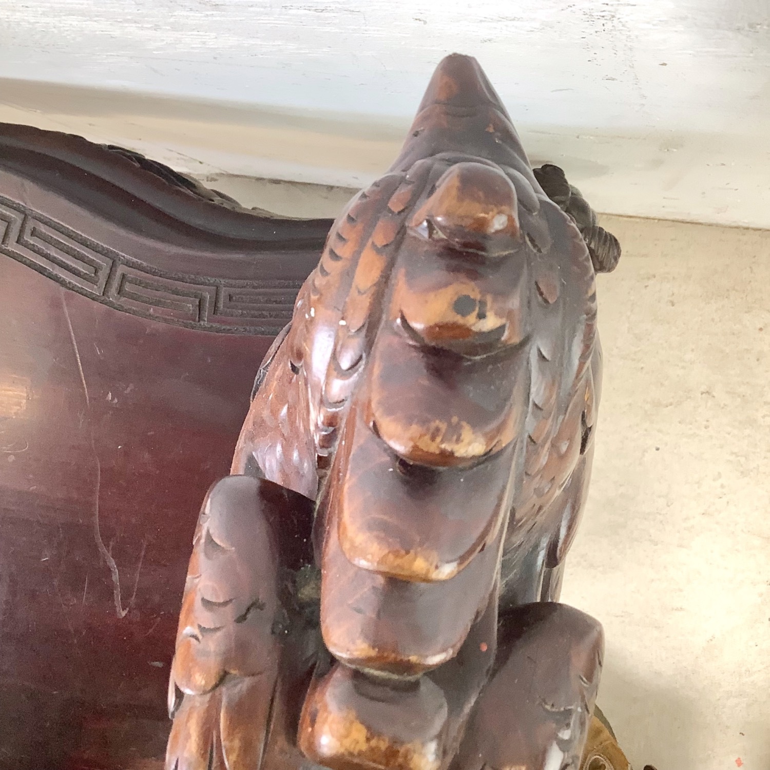 Antique Asian Carved Hardwood Throne Chair - image-18