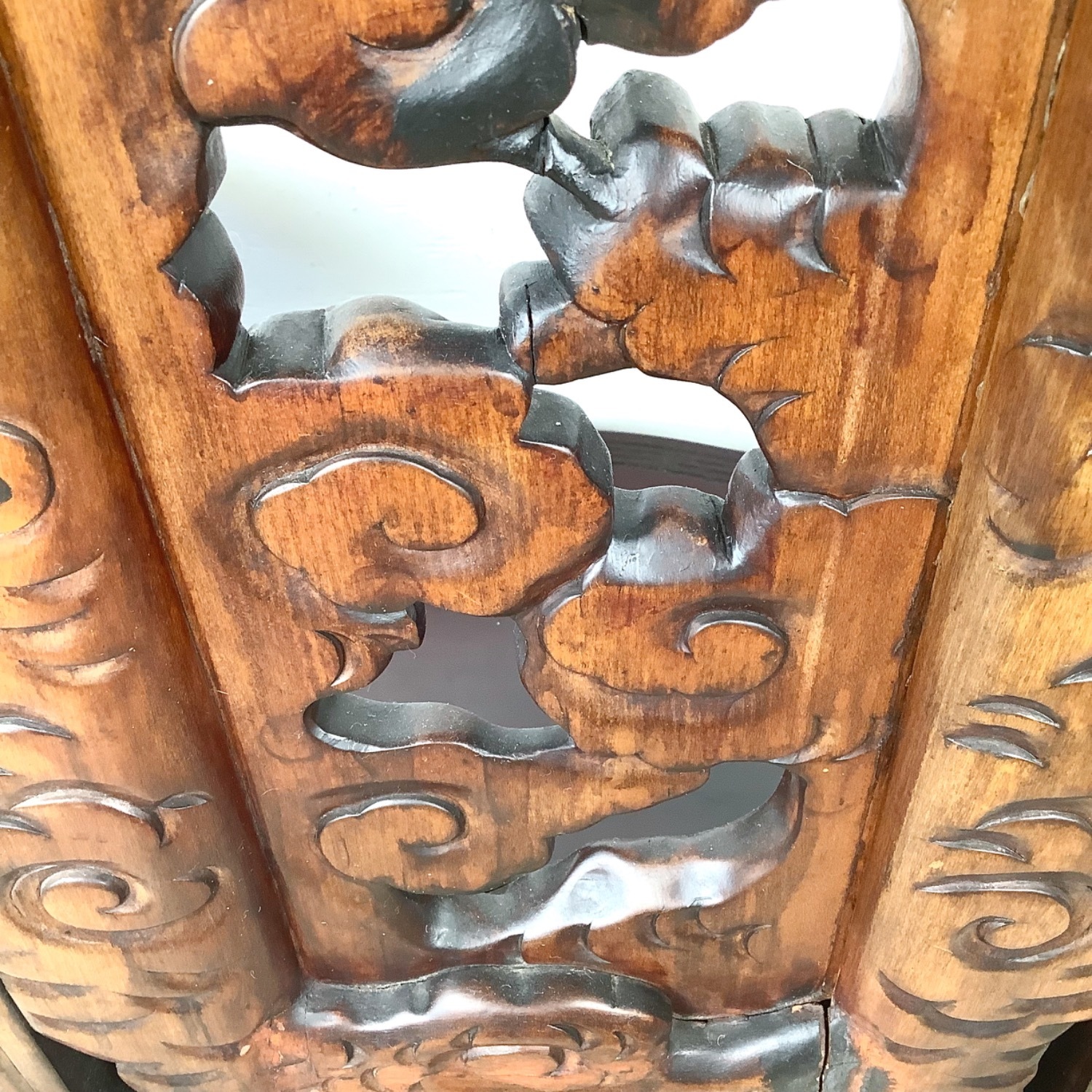 Antique Asian Carved Hardwood Throne Chair - image-20
