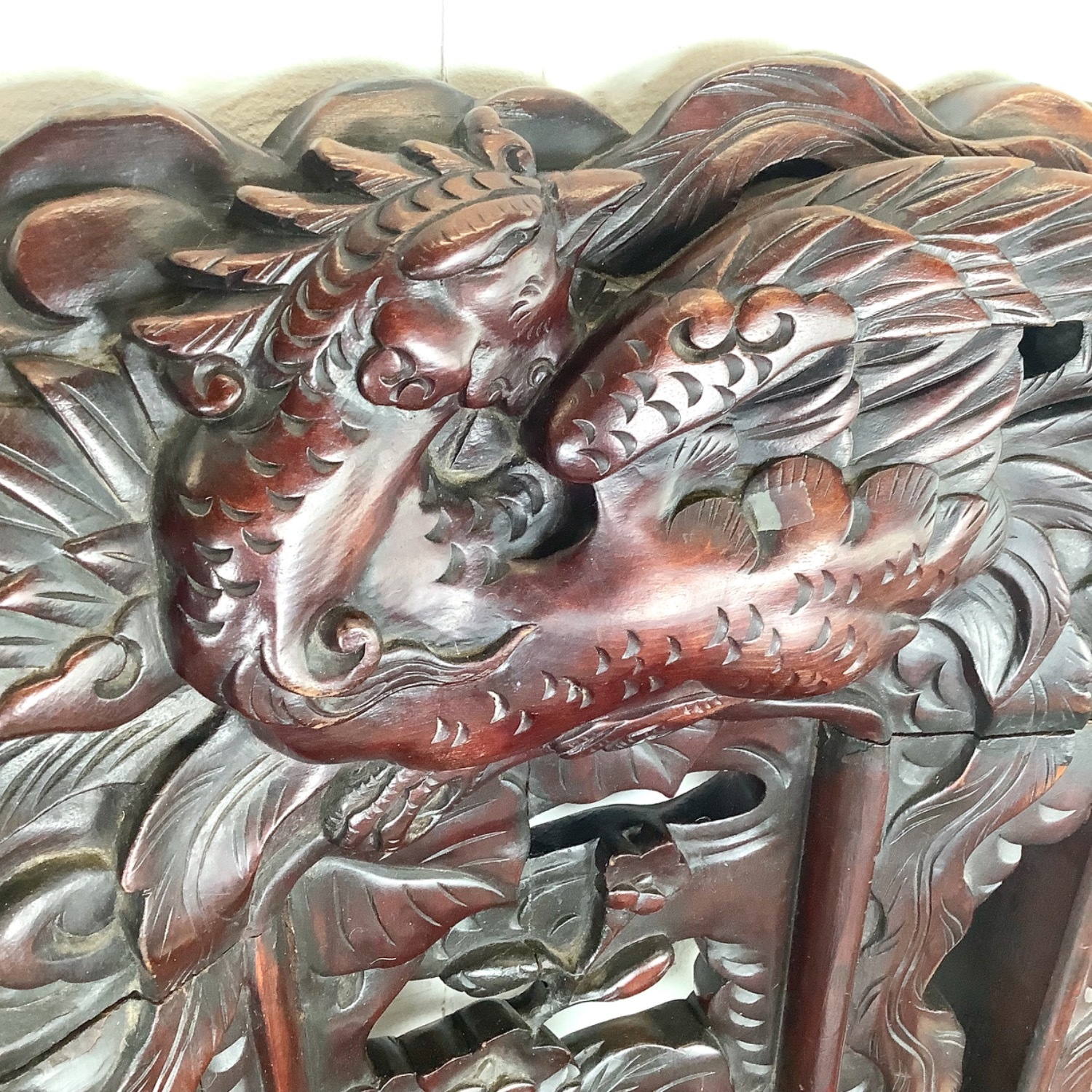 Antique Asian Carved Hardwood Throne Chair - image-7