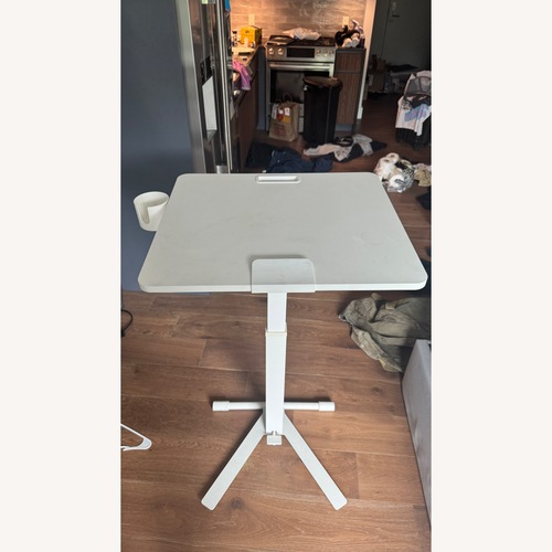 Used IKEA Mittzon White Side Table for sale on AptDeco