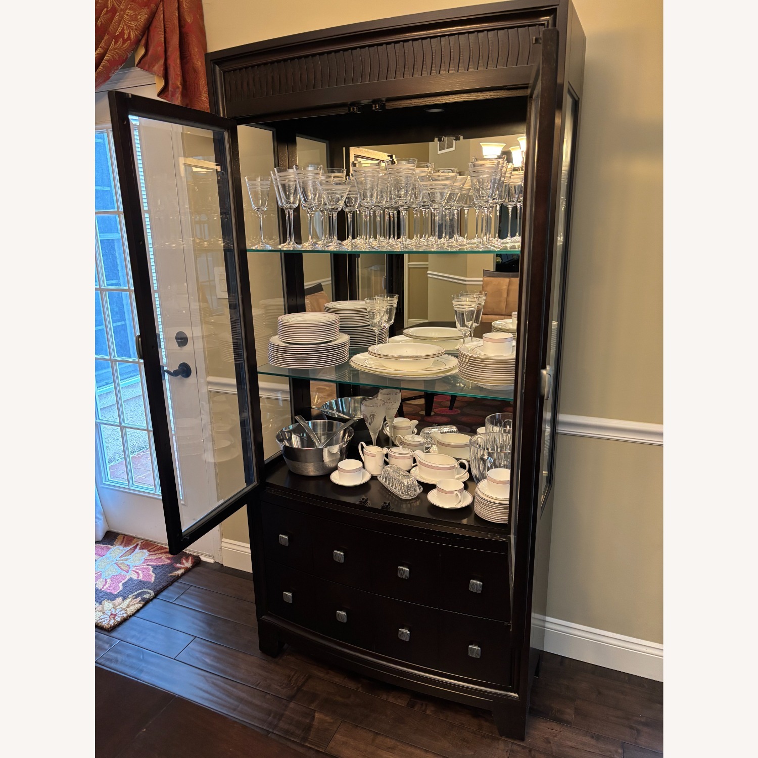 A|R|T Furniture Dark Brown Wood China Cabinet - image-12