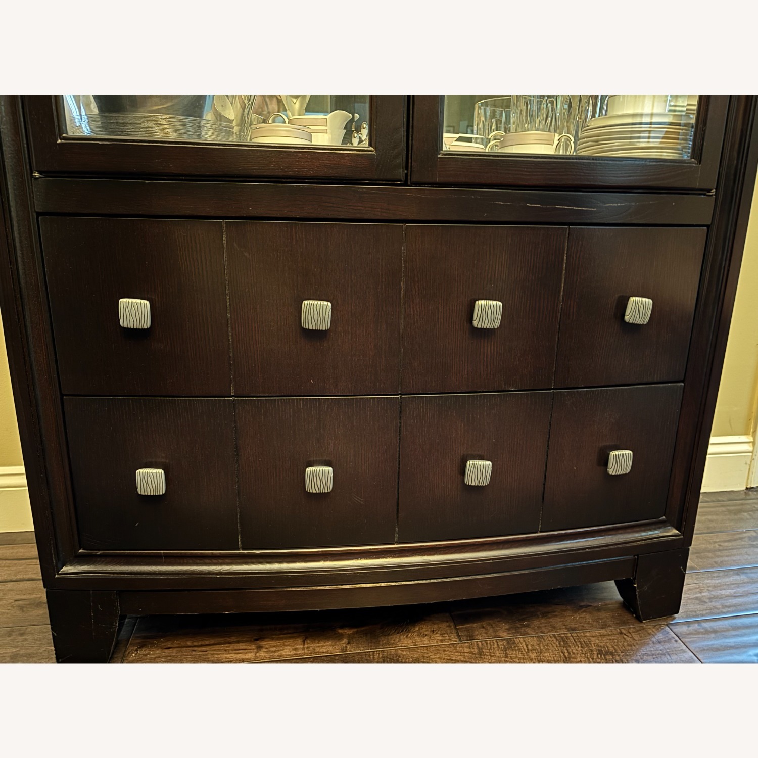 A|R|T Furniture Dark Brown Wood China Cabinet - image-5