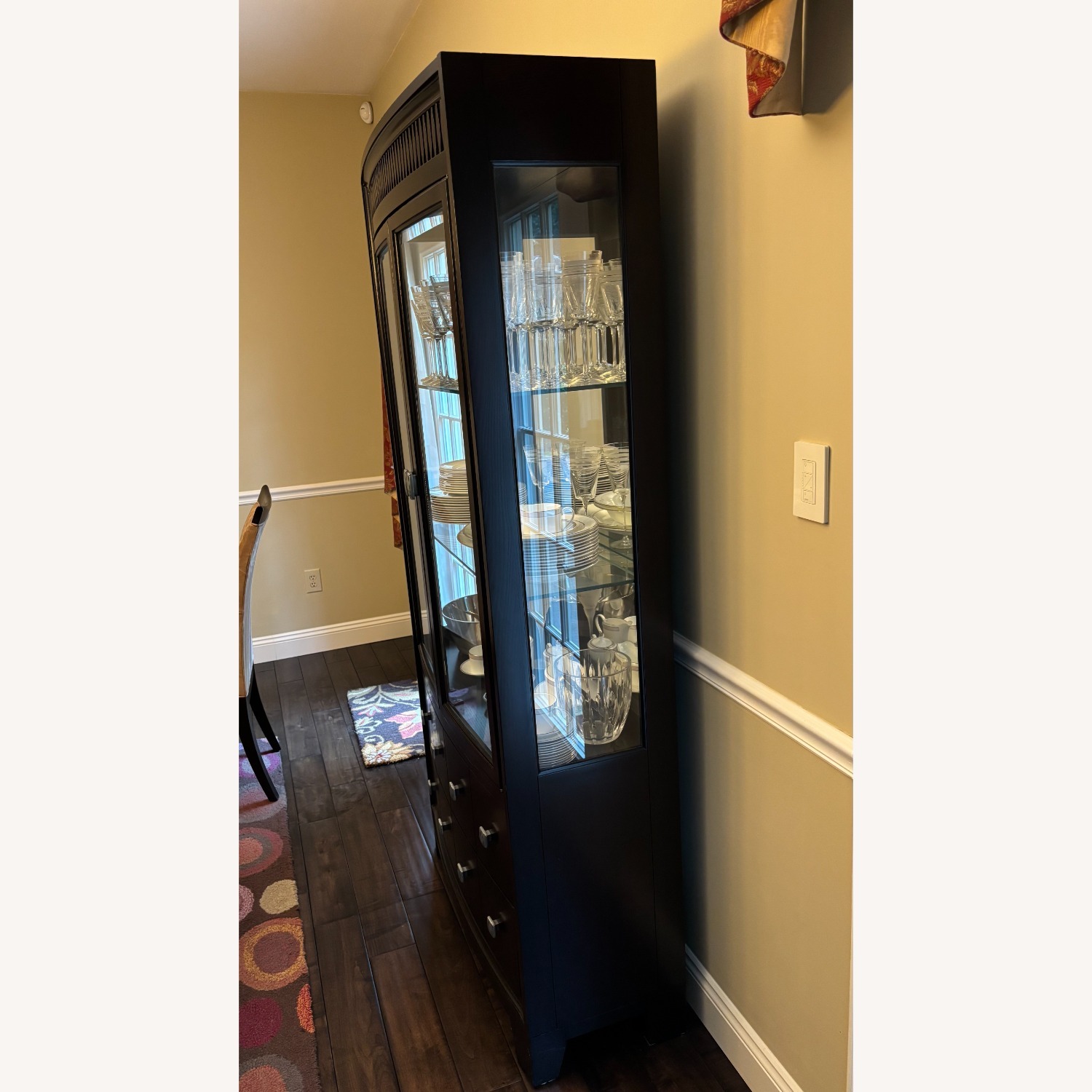 A|R|T Furniture Dark Brown Wood China Cabinet - image-8