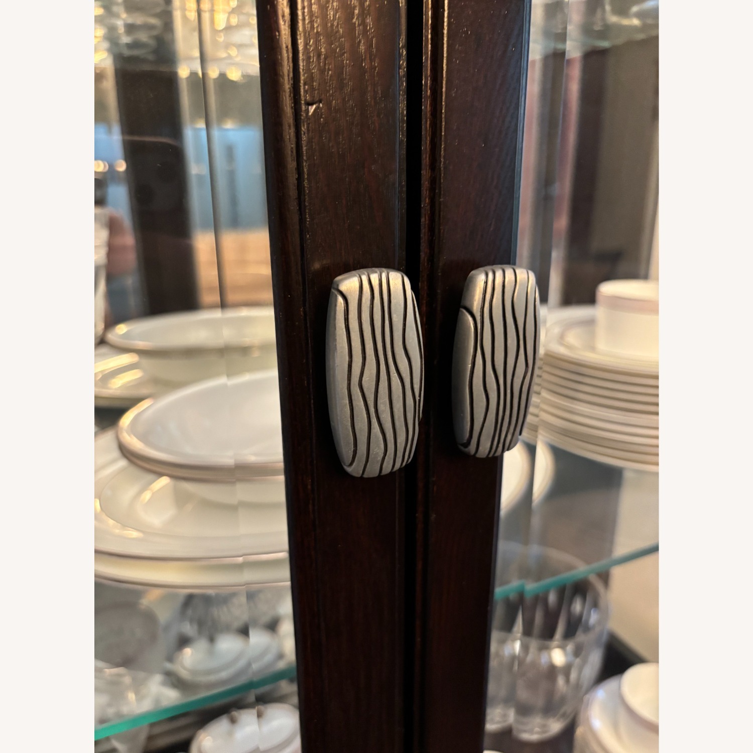 A|R|T Furniture Dark Brown Wood China Cabinet - image-6