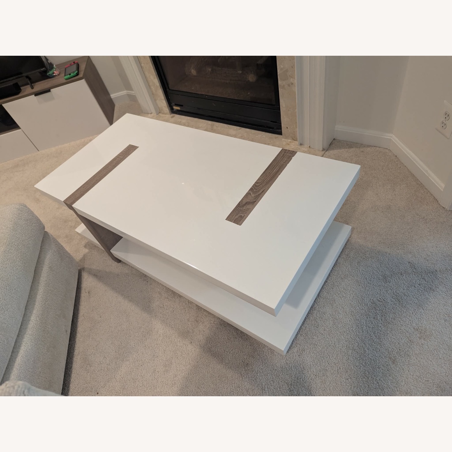 Latitude Run White Frame Coffee Table - image-1