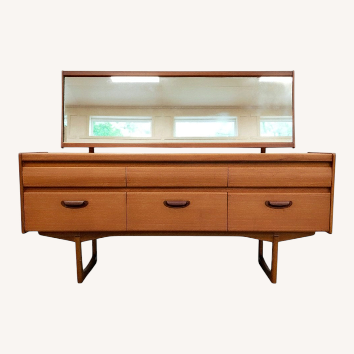 Vintage Mid Century Modern Teak Dressing Table - image-0