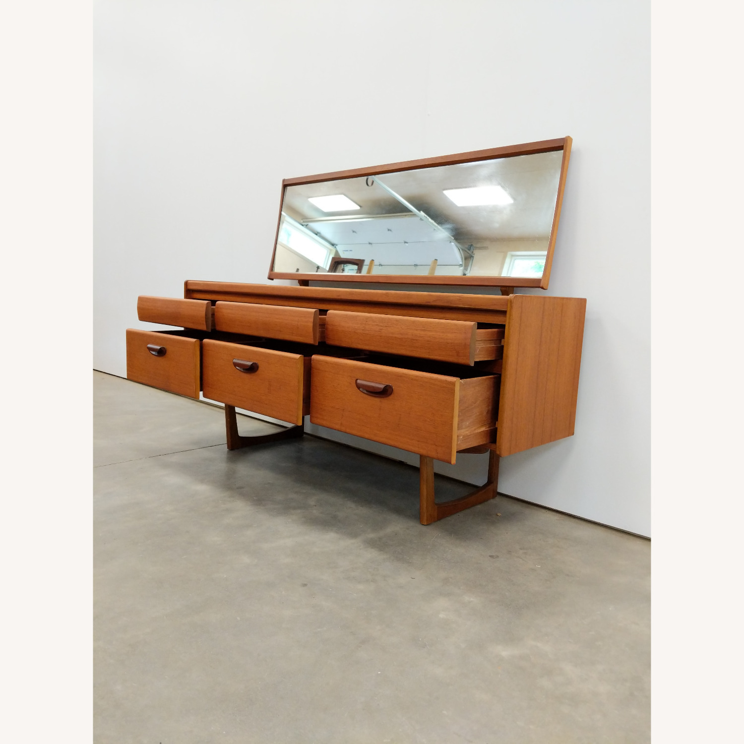 Vintage Mid Century Modern Teak Dressing Table - image-2