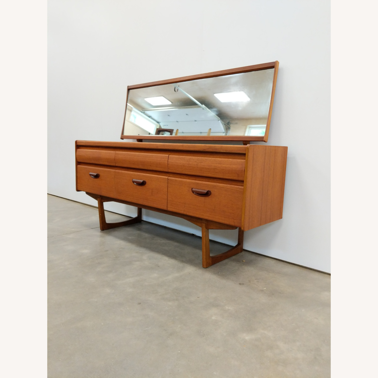 Vintage Mid Century Modern Teak Dressing Table - image-1