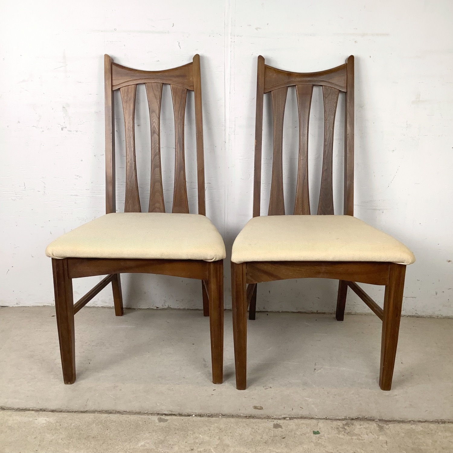 Set of Six Mid-Century Walnut Dining Chairs - image-2