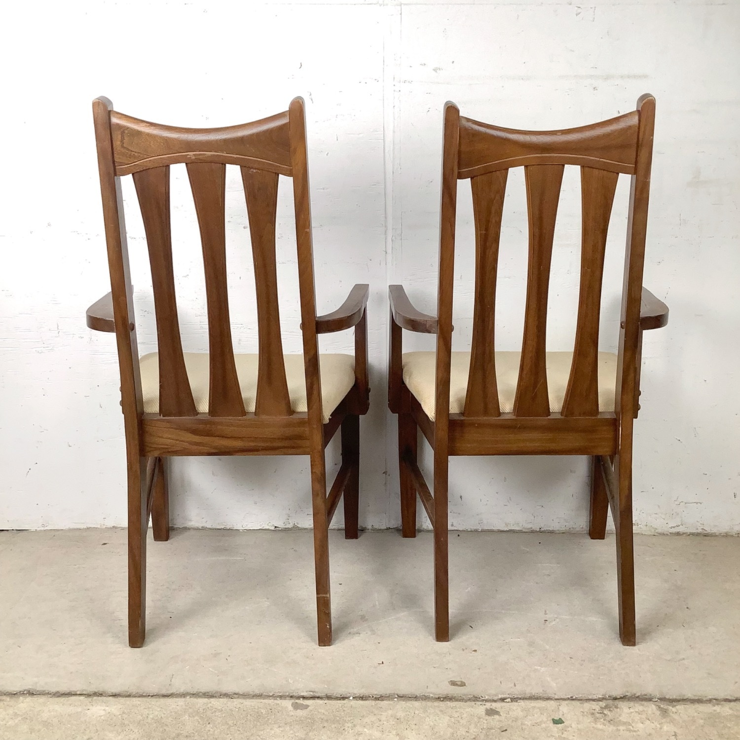 Set of Six Mid-Century Walnut Dining Chairs - image-3