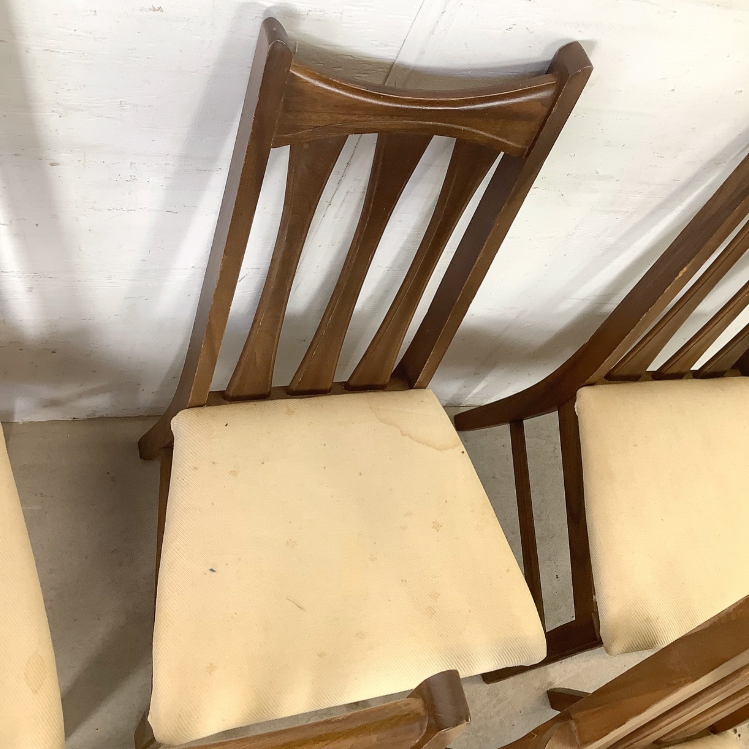Set of Six Mid-Century Walnut Dining Chairs - image-8