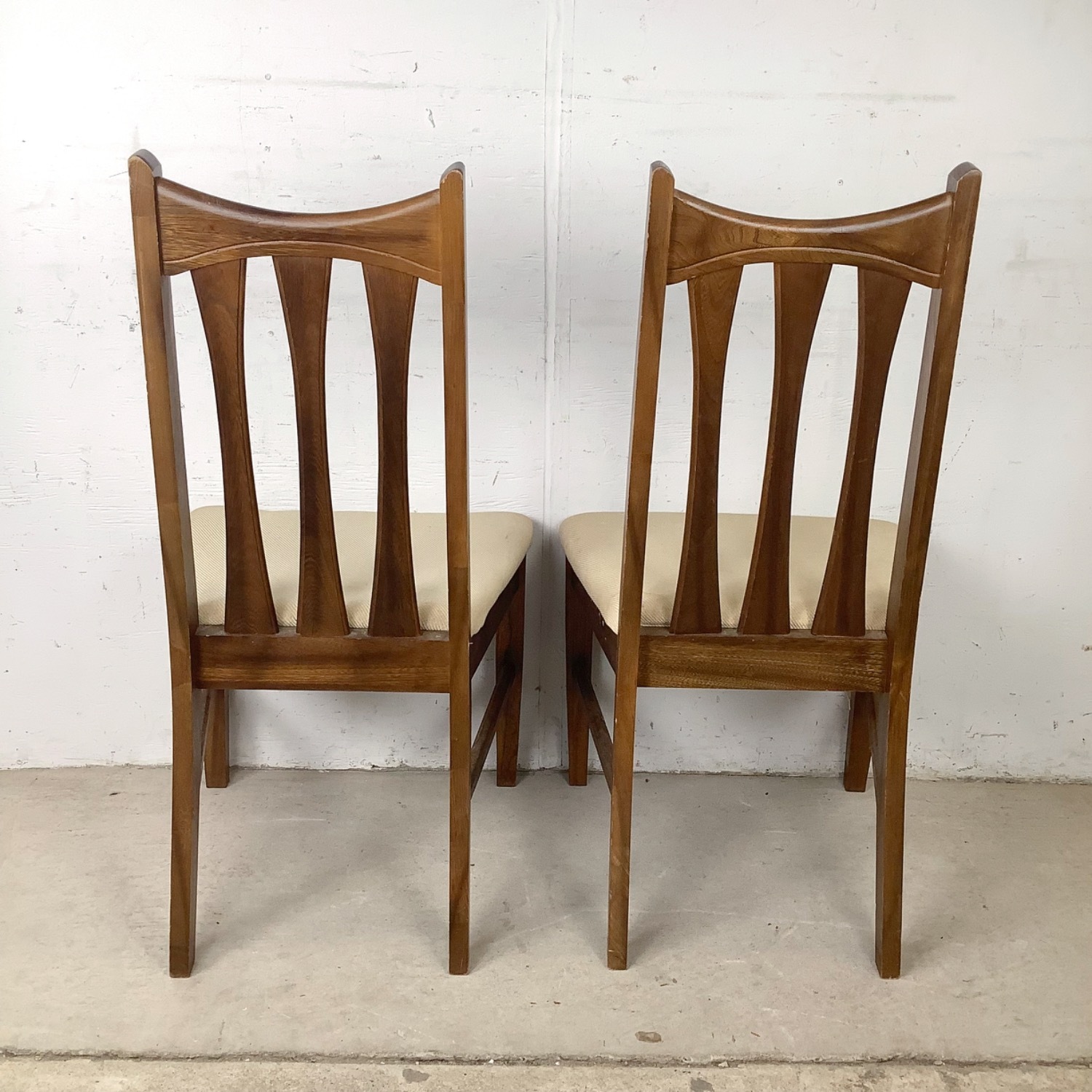 Set of Six Mid-Century Walnut Dining Chairs - image-18