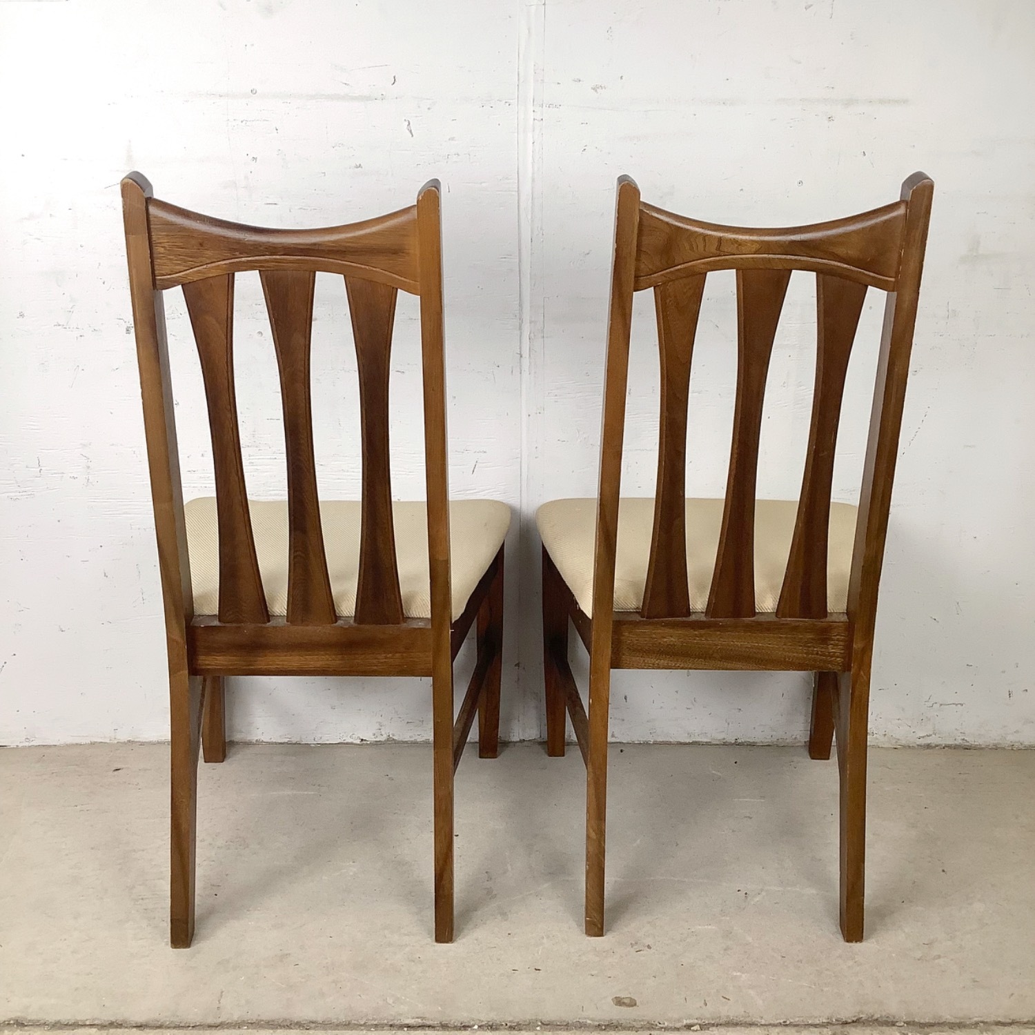 Set of Six Mid-Century Walnut Dining Chairs - image-17
