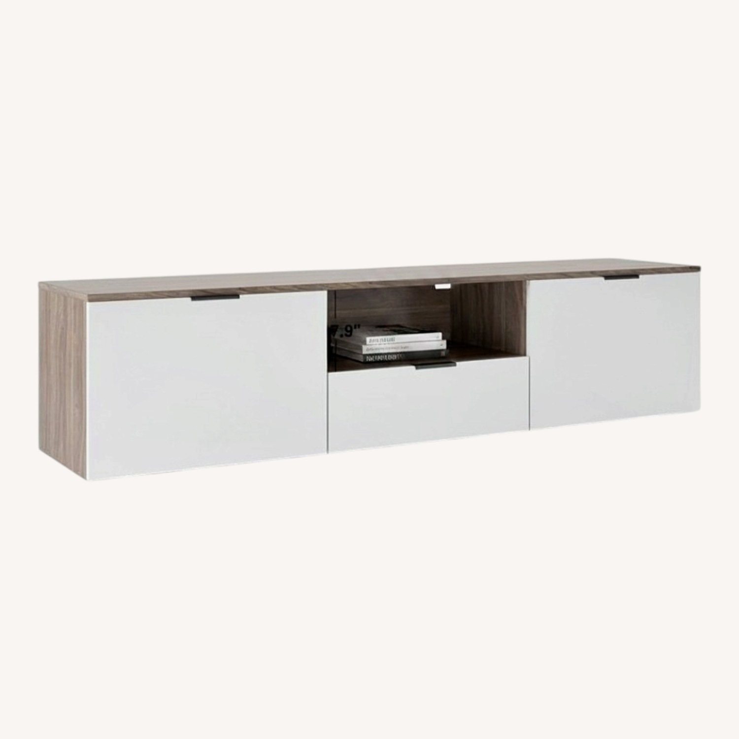 Wayfair Dennet TV Stand and Media Storage White Wood - image-7