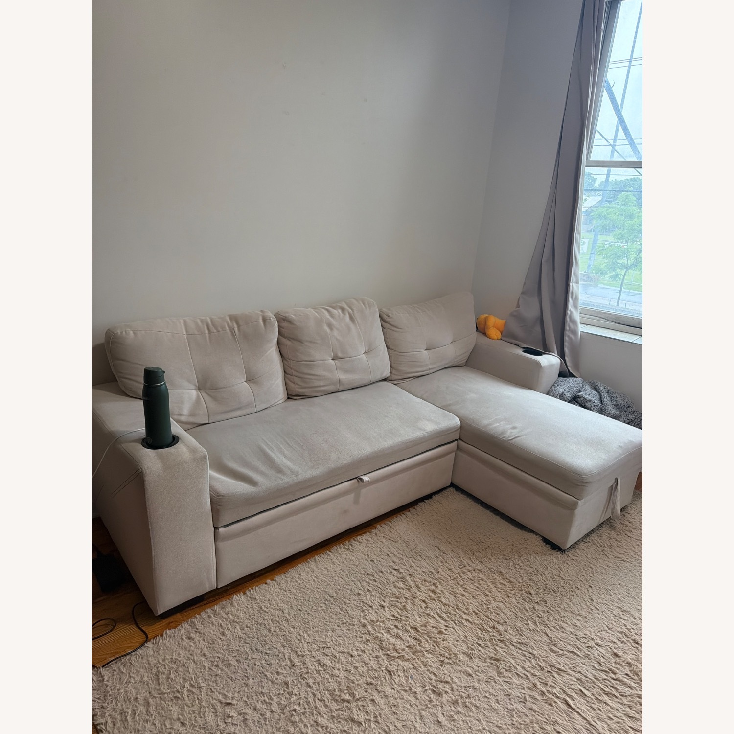 Wayfair Sofa with Pull Out Bed and Storage - image-1