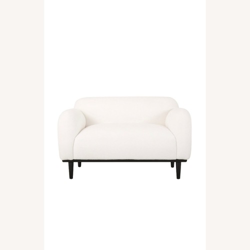 Used Christopher Knight Home White Fabric Loveseat for sale on AptDeco