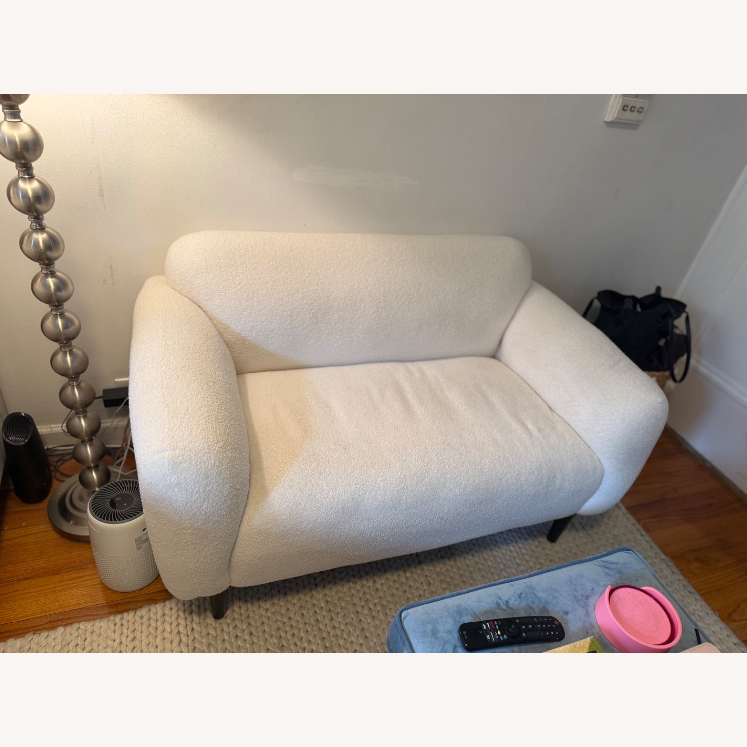 Christopher Knight Home White Fabric Loveseat - image-7
