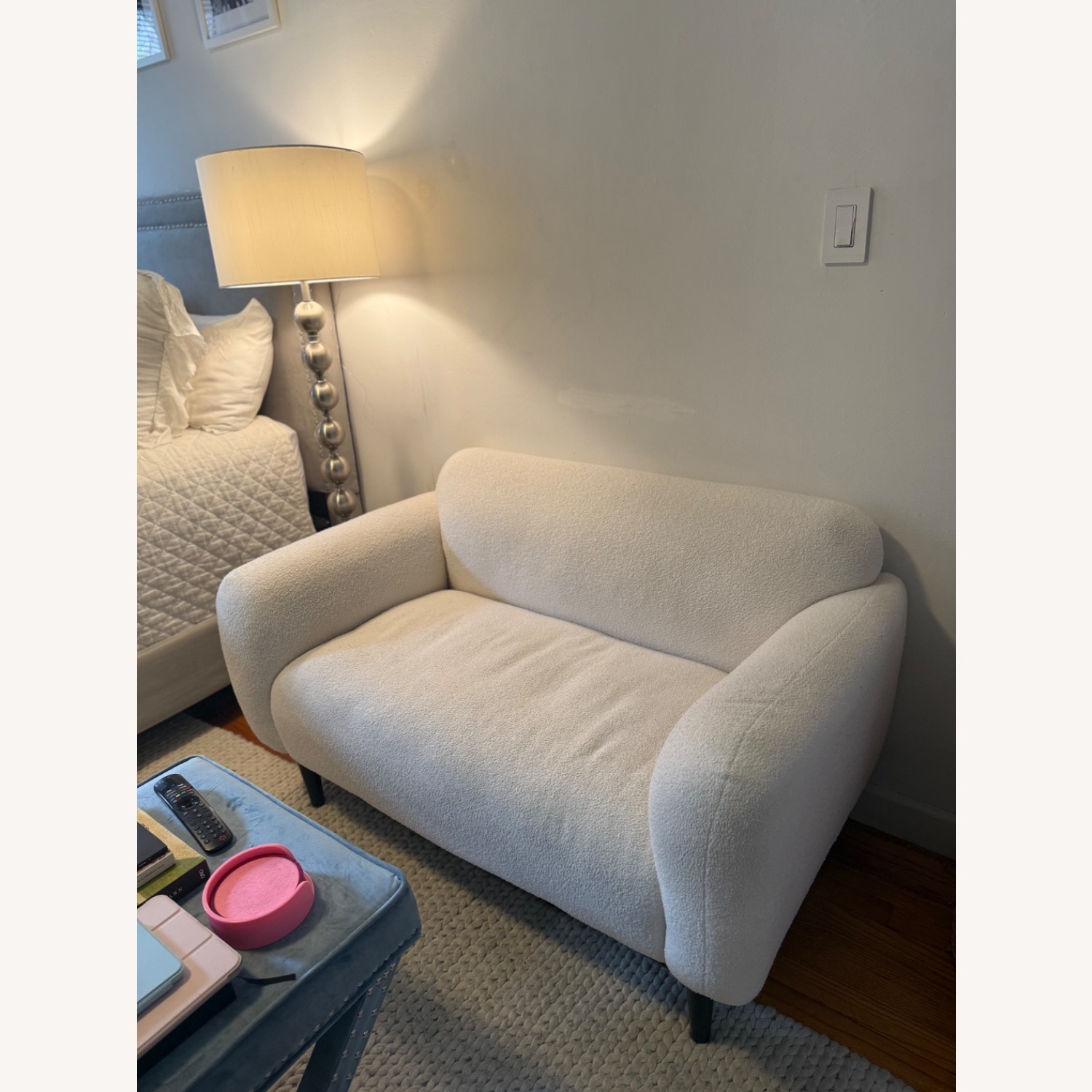 Christopher Knight Home White Fabric Loveseat - image-6