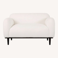 Christopher Knight Home White Fabric Loveseat
