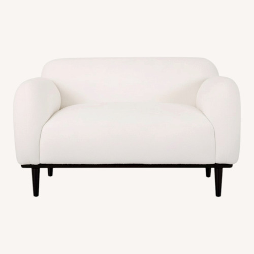 Used Christopher Knight Home White Fabric Loveseat for sale on AptDeco