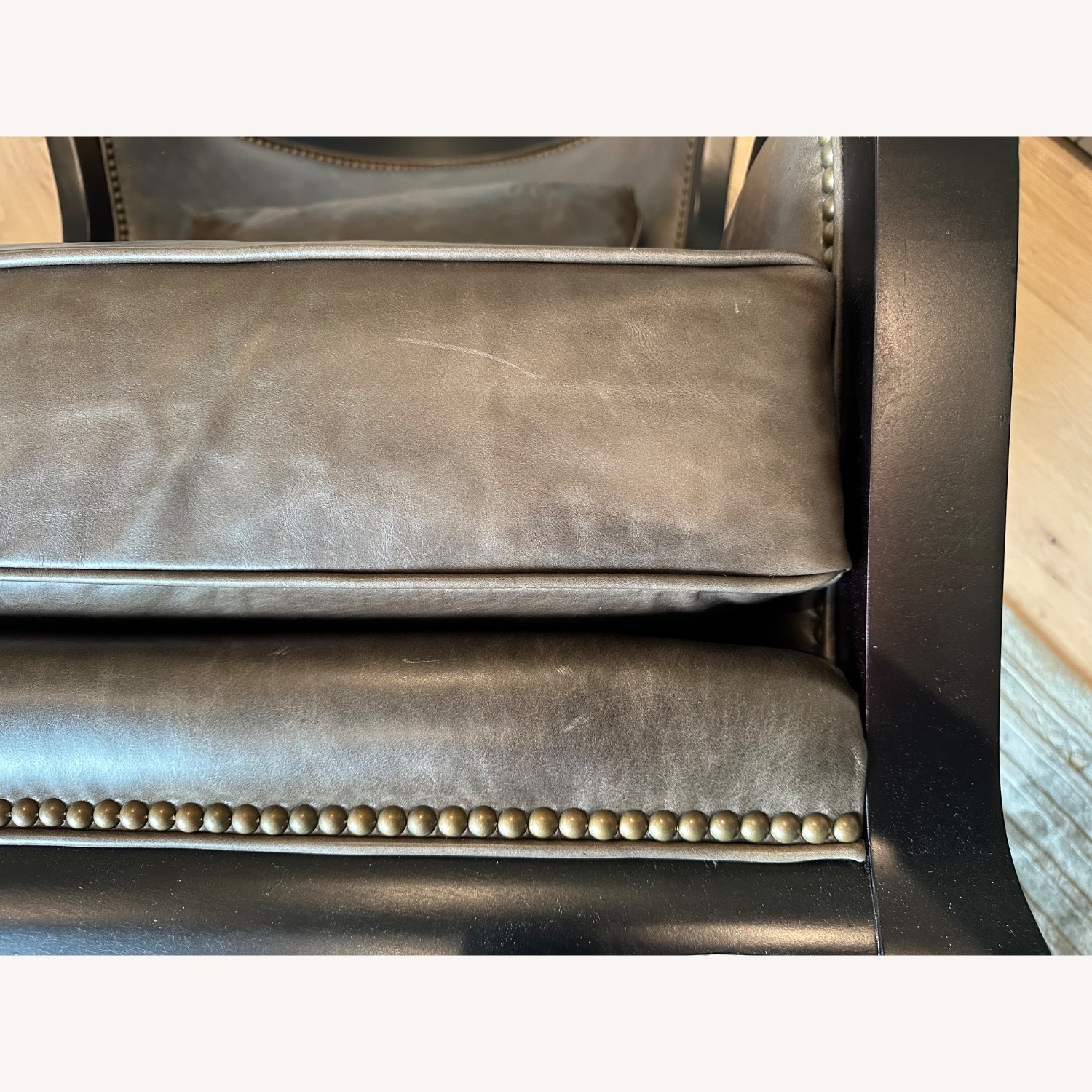 Arhaus Catania Wingback Chair & Matching Ottoman - image-2
