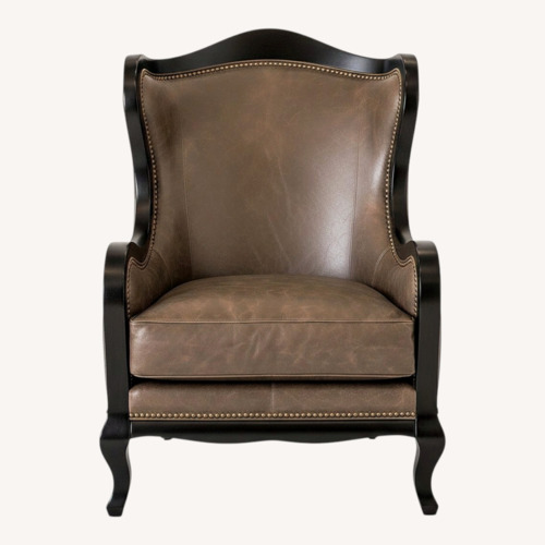 Used Arhaus Catania Wingback Chair & Matching Ottoman for sale on AptDeco