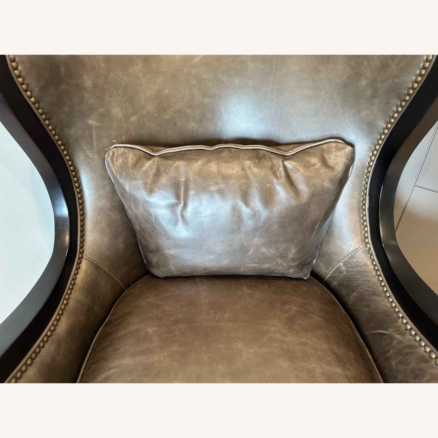 Arhaus Catania Wingback Chair & Matching Ottoman - image-11