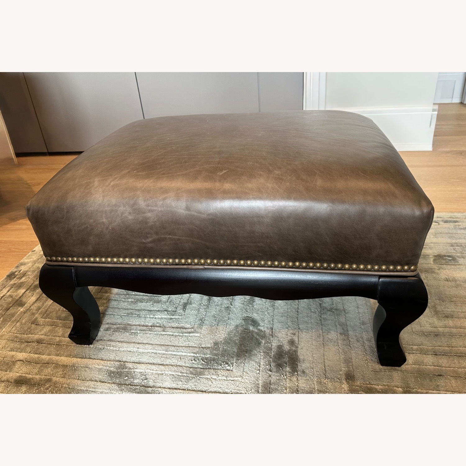 Arhaus Catania Wingback Chair & Matching Ottoman - image-5