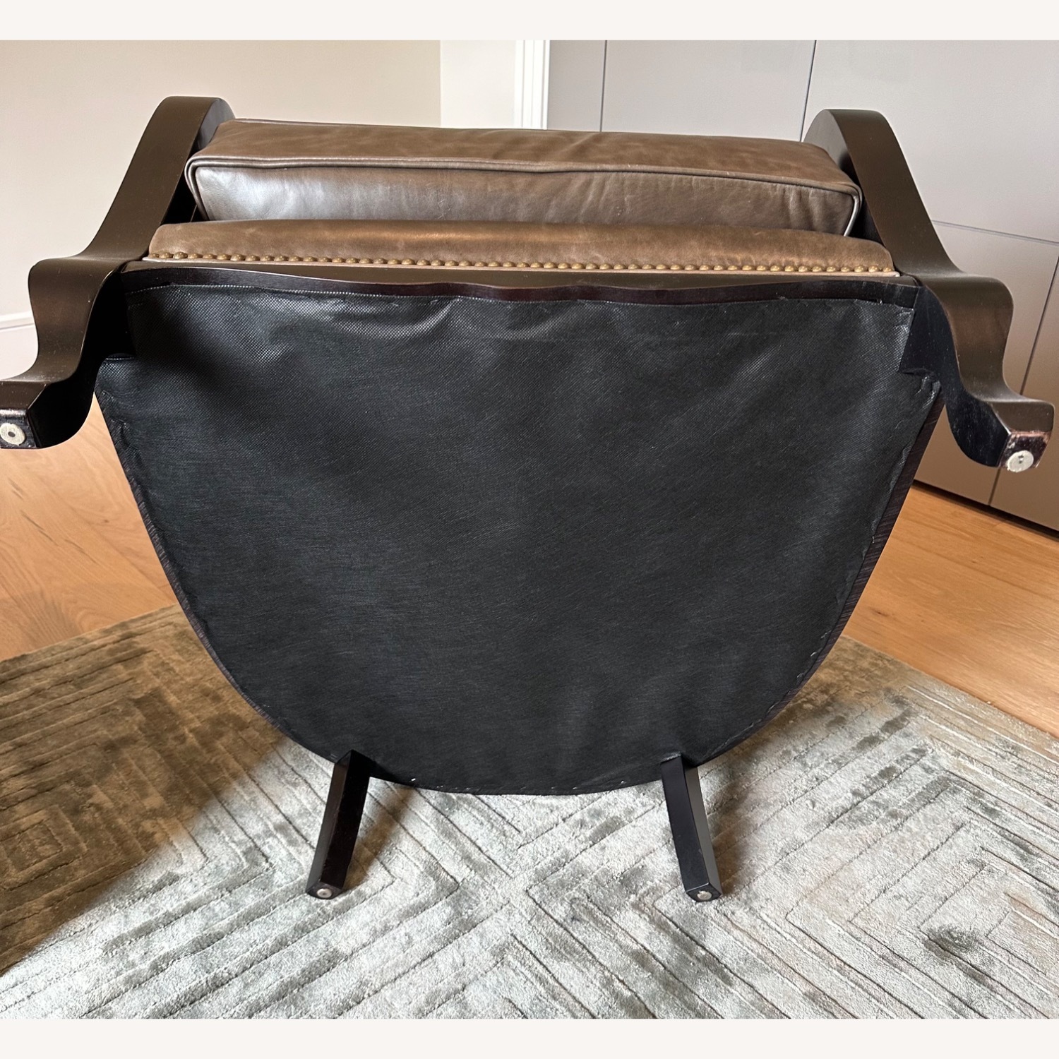 Arhaus Catania Wingback Chair & Matching Ottoman - image-17