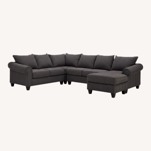 Used Raymour & Flanigan Dark Gray 3+ Piece Sectional for sale on AptDeco