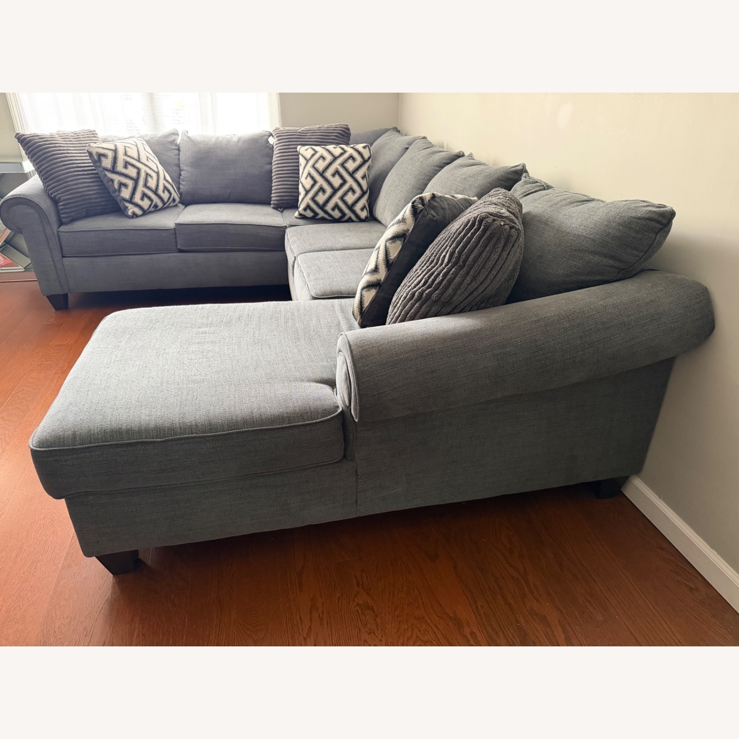 Raymour & Flanigan Dark Gray 3+ Piece Sectional - image-5