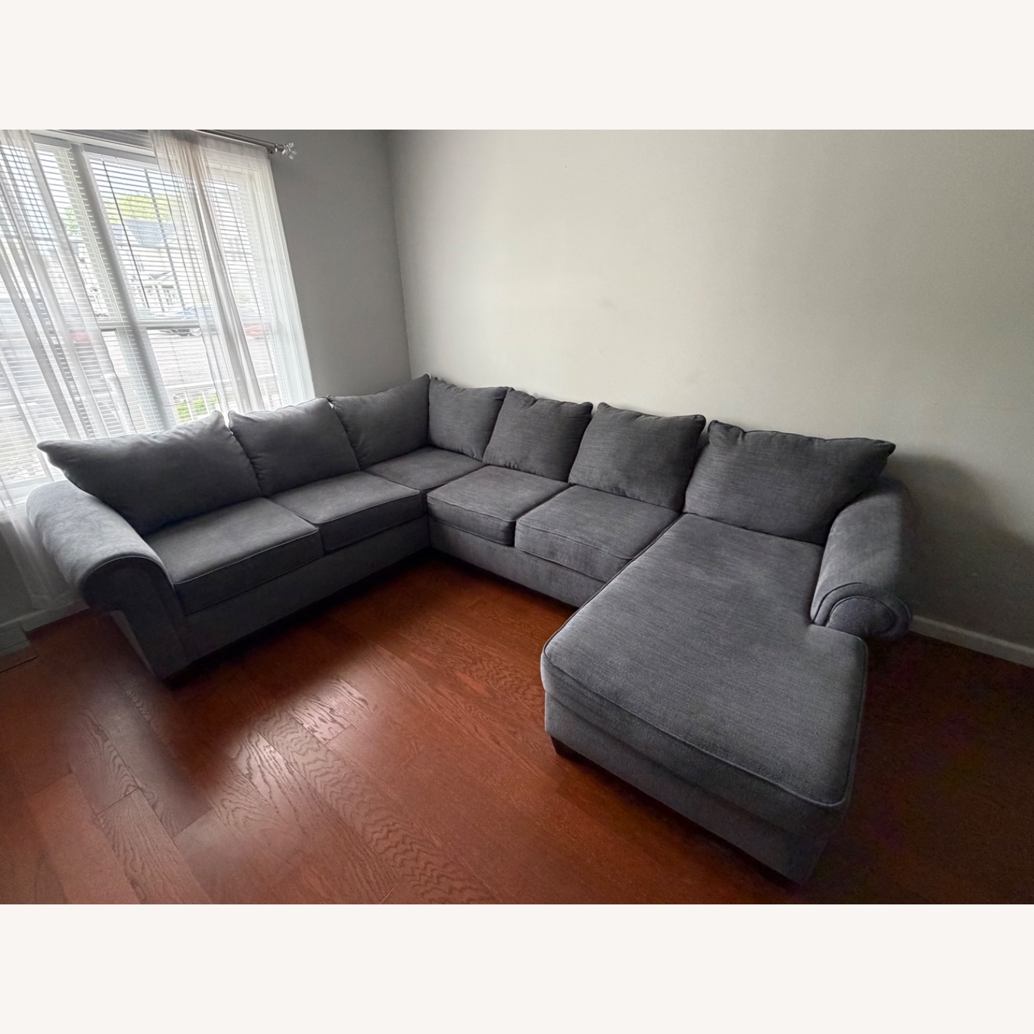 Raymour & Flanigan Dark Gray 3+ Piece Sectional - image-8
