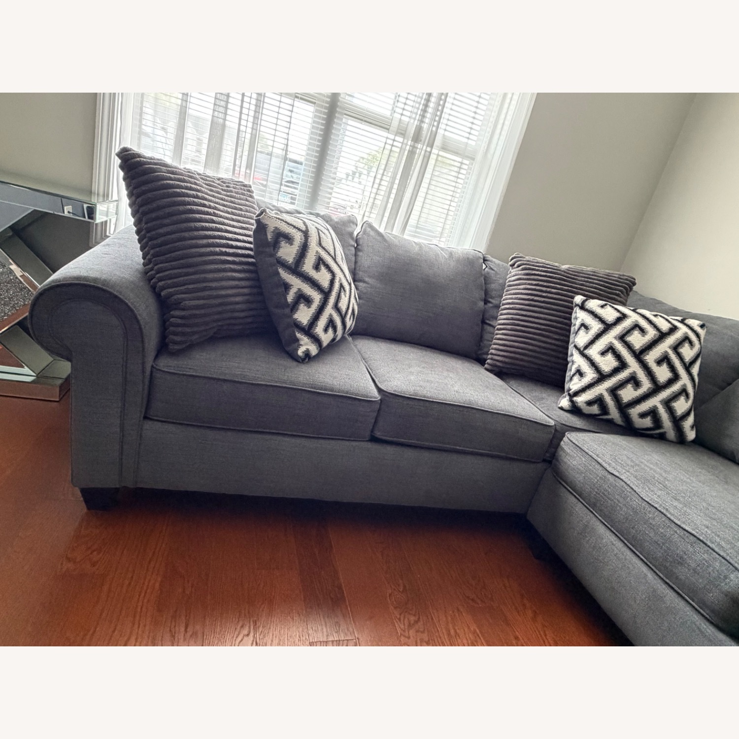 Raymour & Flanigan Dark Gray 3+ Piece Sectional - image-3