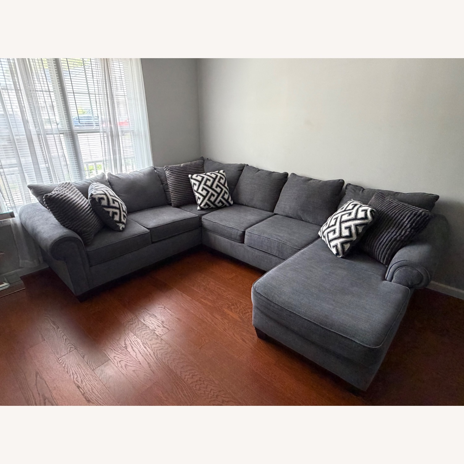 Raymour & Flanigan Dark Gray 3+ Piece Sectional - image-1