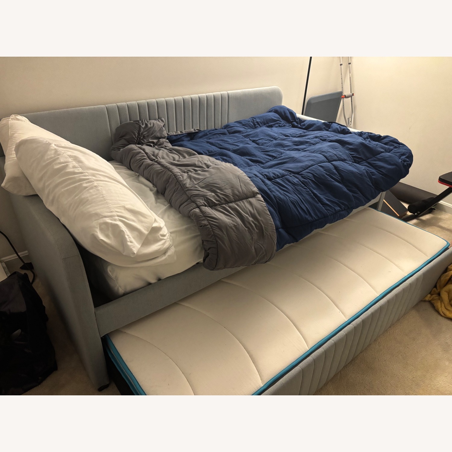 Light Blue Daybed W Trundle - image-4