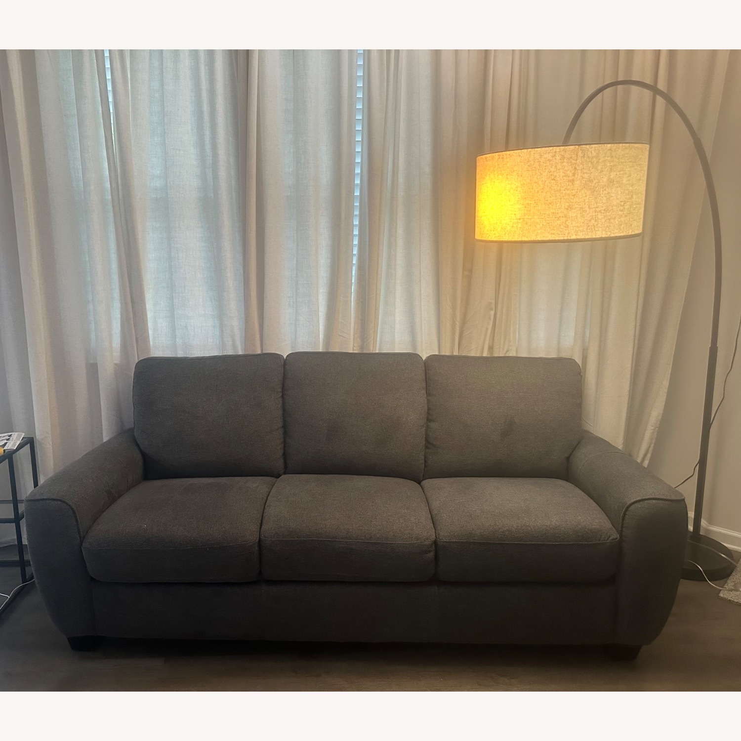 Macy's Myriem Dark Gray Fabric 3+ Seater Sofa - image-1