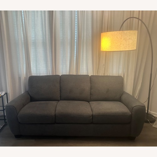 Used Macy's Myriem Dark Gray Fabric 3+ Seater Sofa for sale on AptDeco