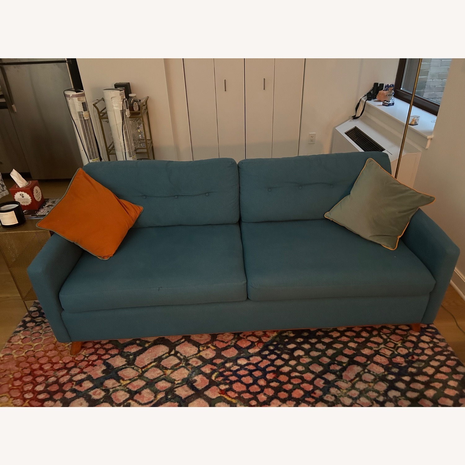 Joybird Hopson Blue Fabric Sleeper Sofa - image-3