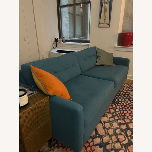 Used Joybird Hopson Blue Fabric Sleeper Sofa for sale on AptDeco