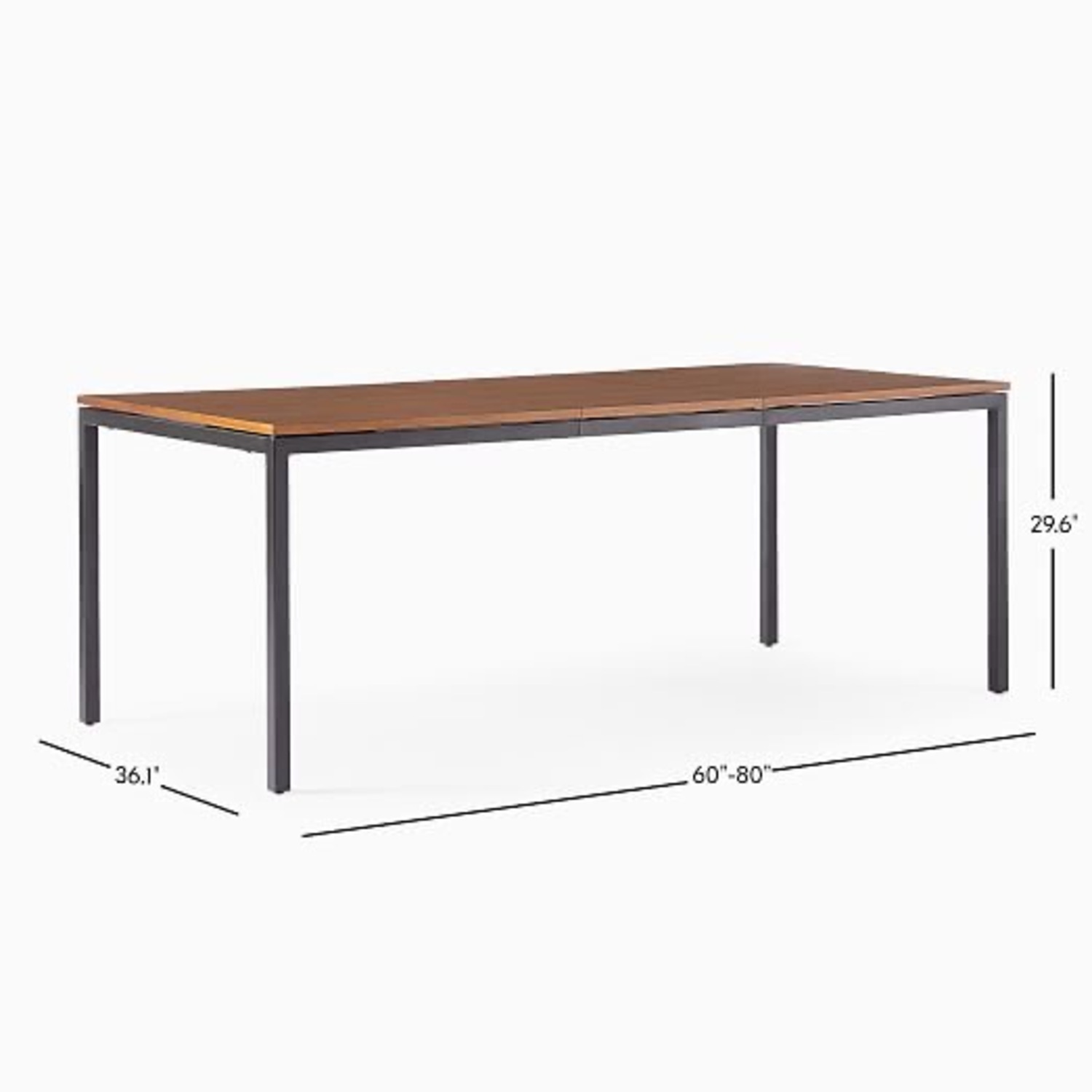 West Elm Frame Dark Dining Table - image-3