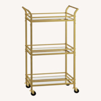 Amazon Gold Mirrored Glass Bar Cart