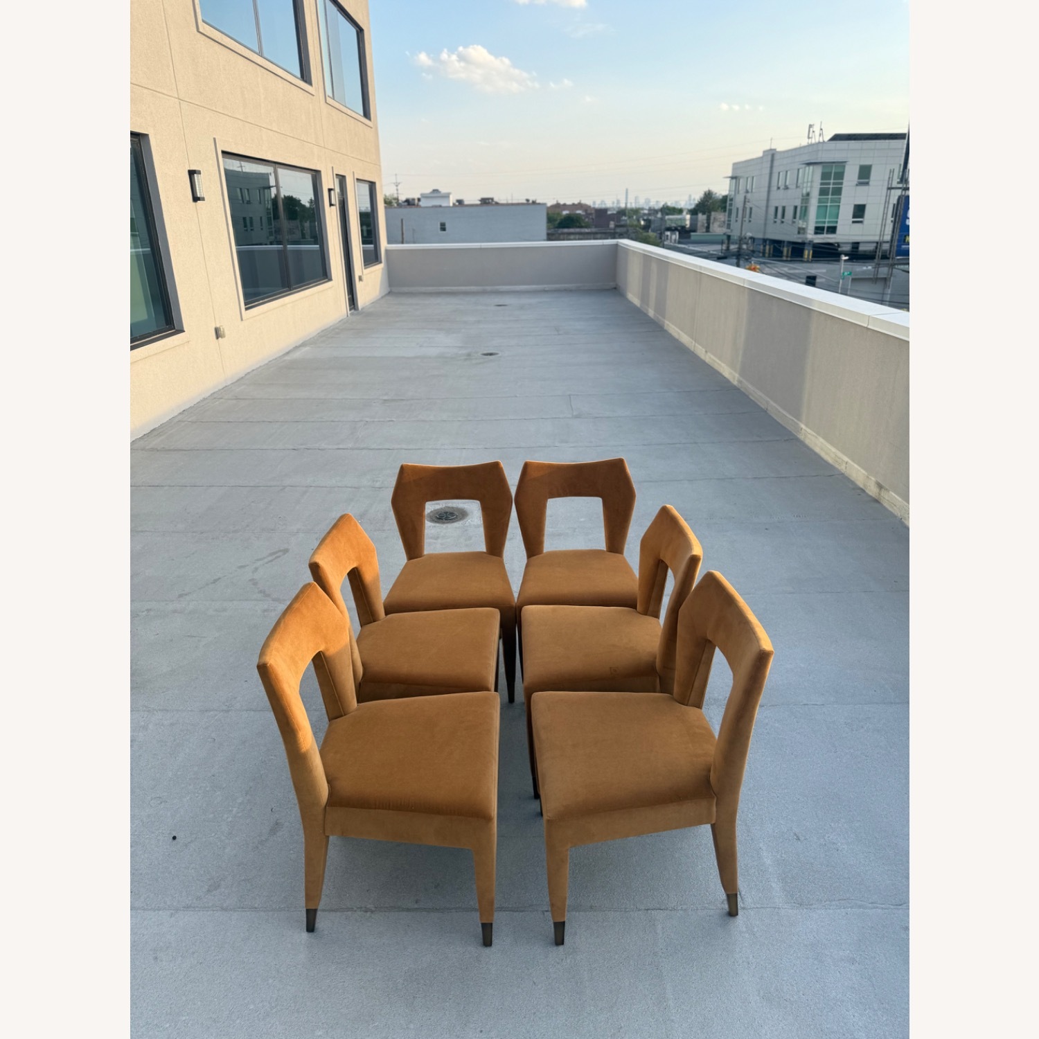 Light Brown Velvet Dining Chairs - image-2