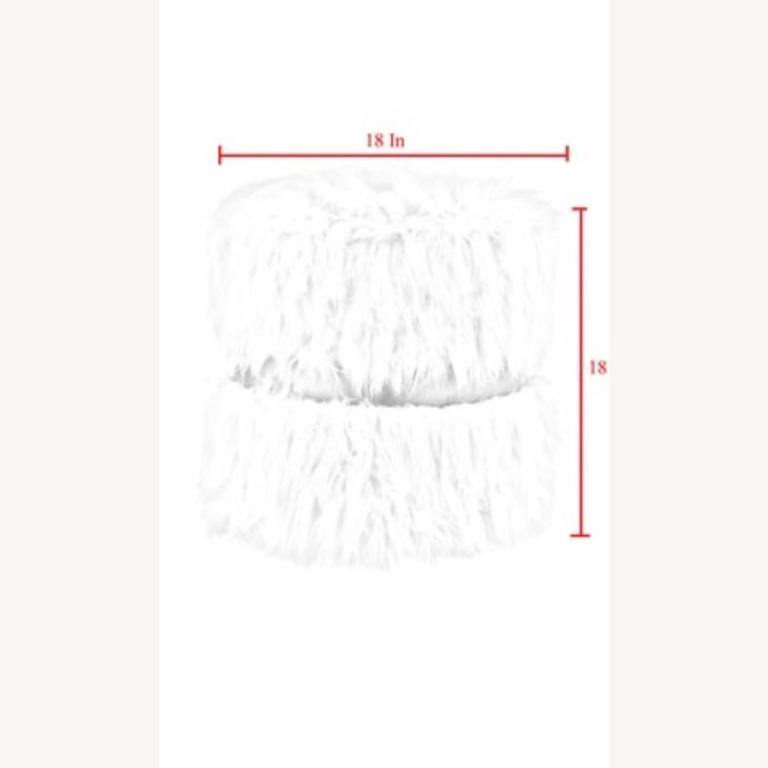 Nicole Miller Inspired Homes White Ottoman - image-5