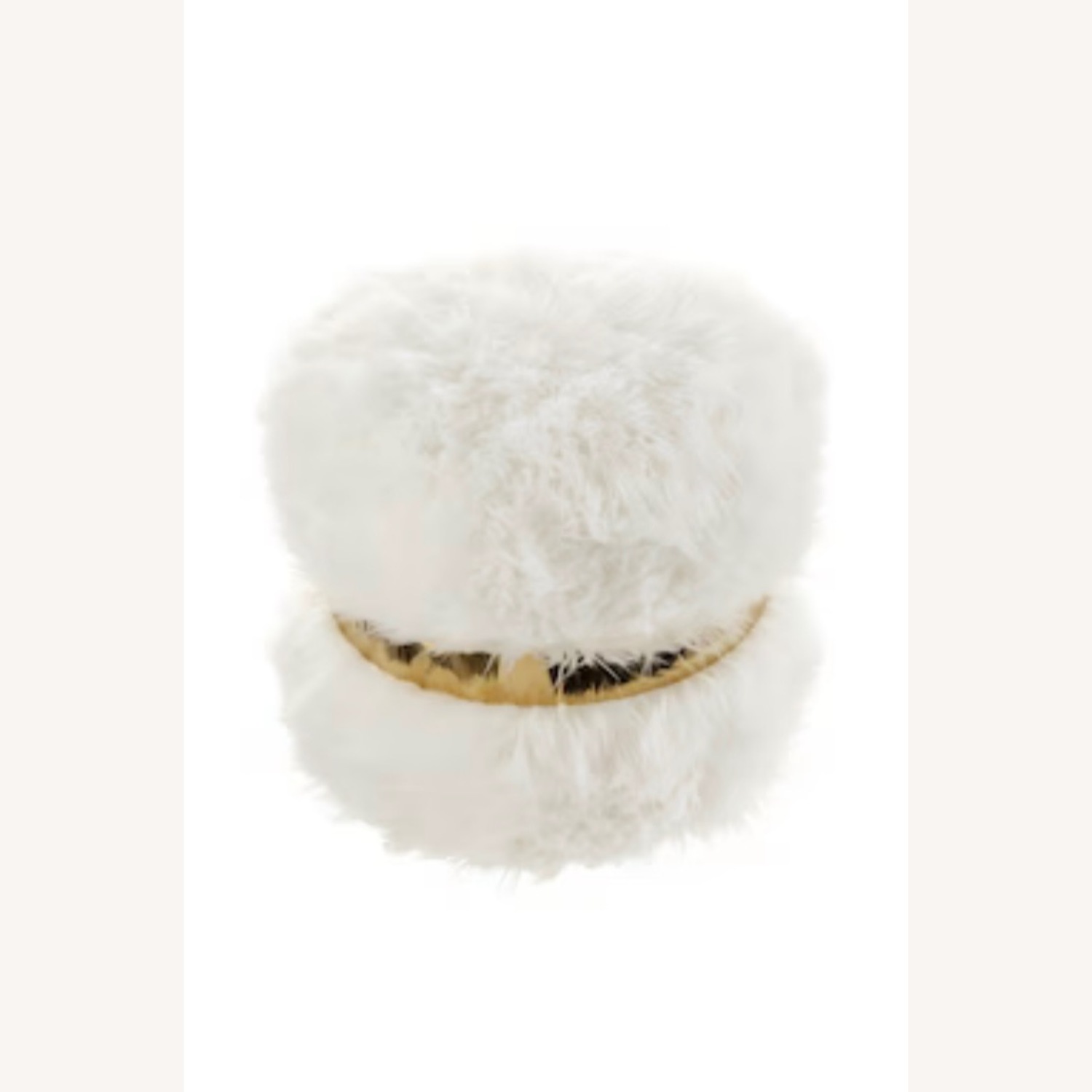 Nicole Miller Inspired Homes White Ottoman - image-3