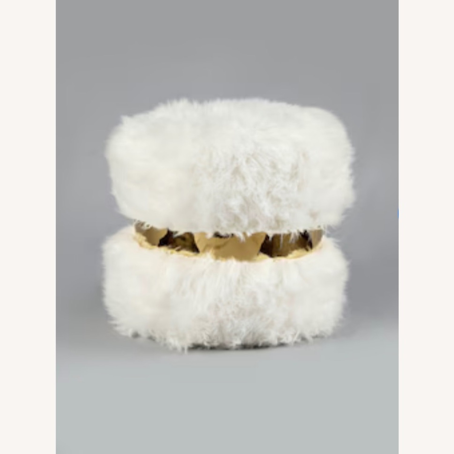 Nicole Miller Inspired Homes White Ottoman - image-2